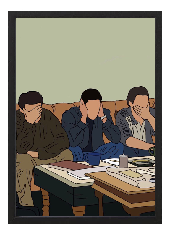 Cuadro Friends Joey Chandler Y Ross A3 30x40 Cm