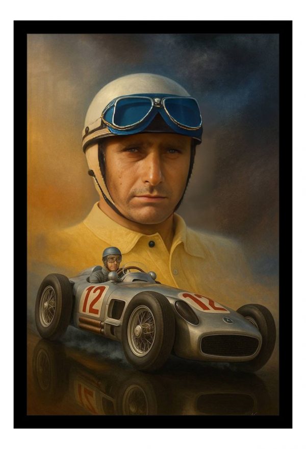 Cuadro Decorativo F1 - Juan Manuel Fangio 01 - A3 30x40 Cm