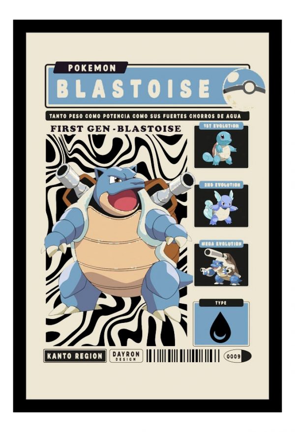 Cuadro Decorativo Series - Pokemon 22 - A3 30x40 Cm