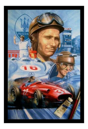 Cuadro Decorativo F1 - Juan Manuel Fangio 10 - A3 30x40 Cm