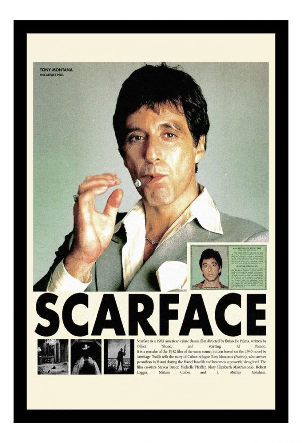 Cuadro Decorativo Cine - Scarface 04 - A3 30x40 Cm