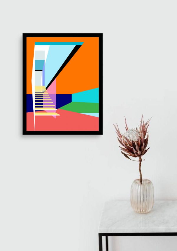 Cuadro Arte Urbano Arquitectura Escaleras Tamaño A3 30x40