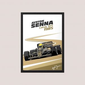 Cuadro F1 Ayrton Senna 05 - Tamaño A3 30x40 Cm