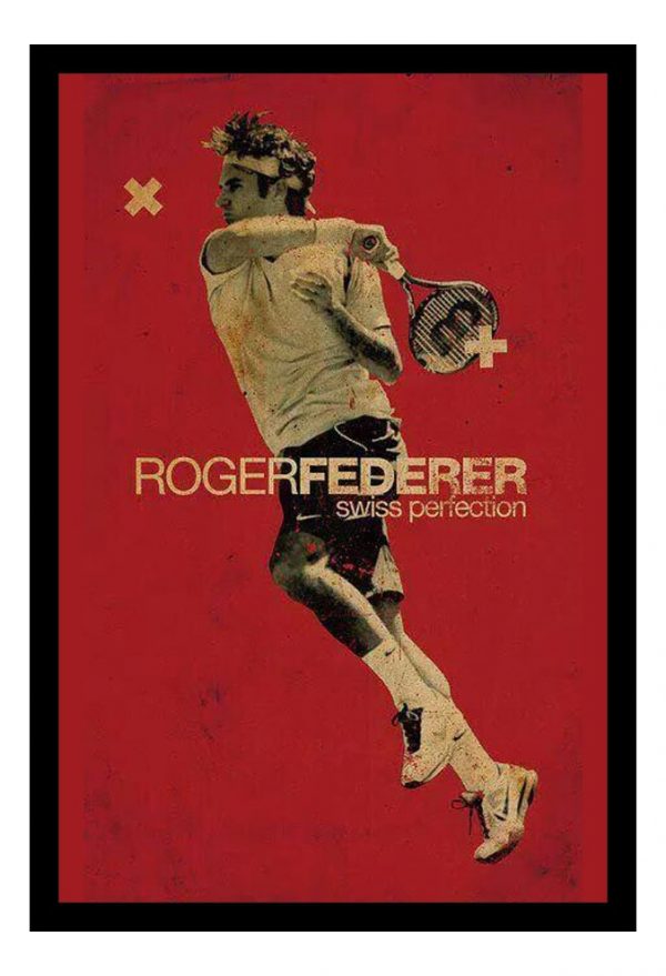 Cuadro Decorativo Tenis - Federer 07 - A3 30x40 Cm