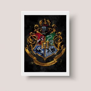 Cuadro Harry Potter Escudo Hogwarts 02 - Tamaño A3 30x40