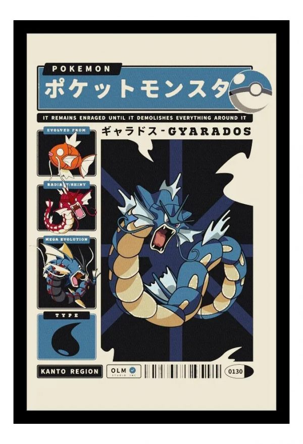 Cuadro Decorativo Series - Pokemon 14 - A3 30x40 Cm