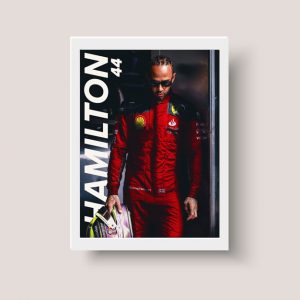 Cuadro Decorativo Lewis Hamilton Ferrari 11 - A3 30x40 Cm