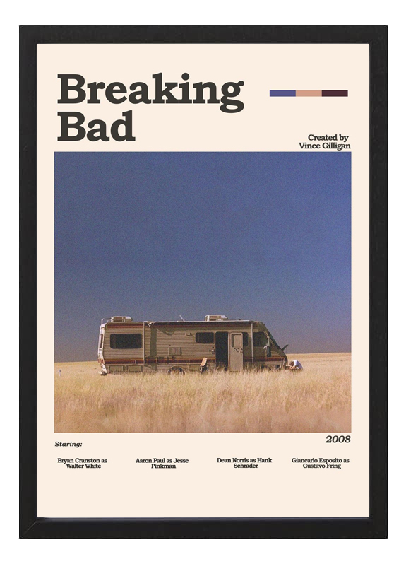 Cuadro Breaking Bad Tamaño A3 30x40 Cm - Arte Series