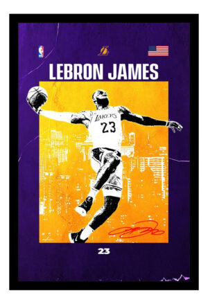 Cuadro Decorativo Basquet - Lebron James 08 - A3 30x40 Cm