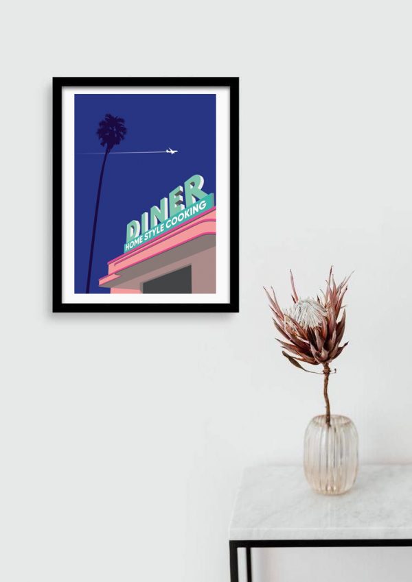 Cuadro Arte Urbano Arquitectura Dinner Usa Tamaño A3 30x40