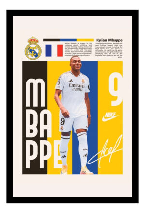 Cuadro Decorativo Futbol - Mbappe 12 - A3 30x40 Cm