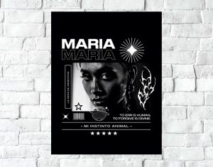 Poster Lámina Decorativa Maria Becerra Mod 18, A3 30x42 Cm