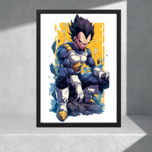 Cuadro Decorativo Dragon Ball Z - Vegeta 14 - A3 30x40 Cm