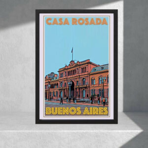 Cuadro Decorativo Paisajes - Casa Rosada - A3 30x40 Cm