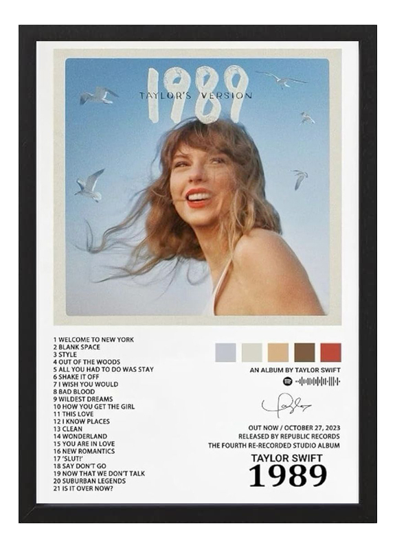 Cuadro Taylor Swift 1989 Tamaño A3 30x40 Cm