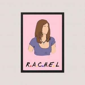 Cuadro Friends - Modelo Rachel - Tamaño A3 30x40 Cm