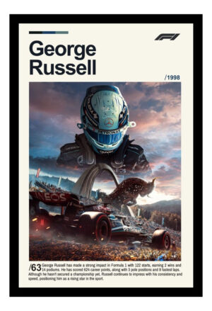 Cuadro Decorativo F1 - George Rusell 05 - A3 30x40 Cm