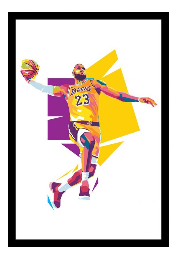 Cuadro Decorativo Basquet - Lebron James 07 - A3 30x40 Cm