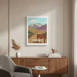 Cuadro Monte Aconcagua 02, Mendoza Argentina - A4 20x30 Cm