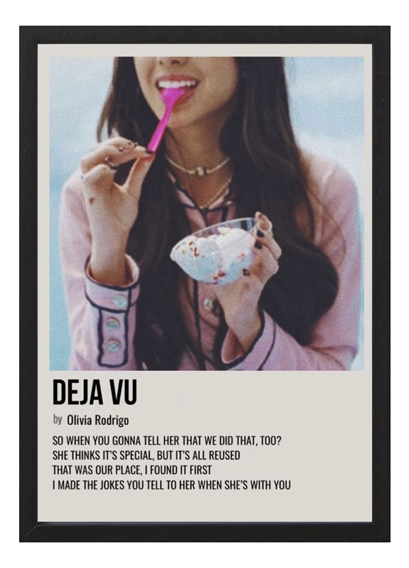 Cuadro Olivia Rodrigo Deja Vu - A3 30x40 Cm