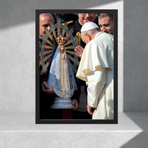 Cuadro Decorativo Papa Francisco Virgen De Lujan, A3 30x40