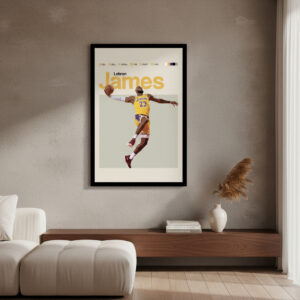 Cuadro Decorativo Basquet - Lebron James 01 - A3 30x40 Cm