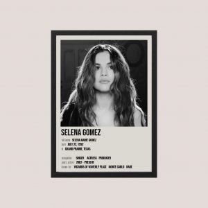 Cuadro Decorativo Selena Gomez 26 - Tamaño A3 30x40