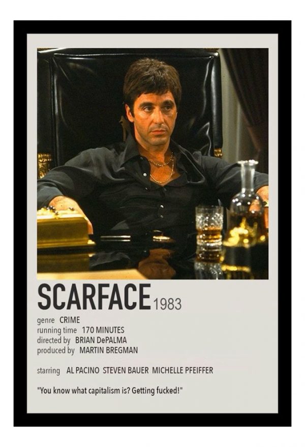 Cuadro Decorativo Cine - Scarface 05 - A3 30x40 Cm