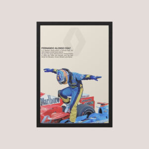 Cuadro F1 Fernando Alonso 05 - Tamaño A3 30x40 Cm