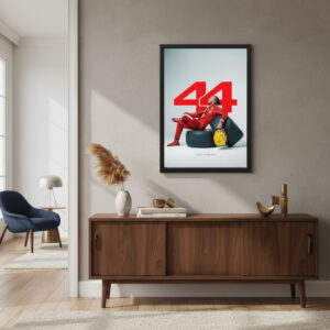 Cuadro Decorativo Lewis Hamilton Ferrari 21 - A3 30x40 Cm