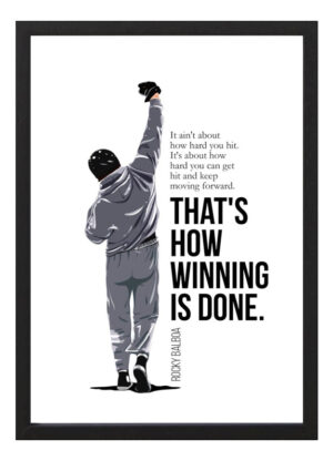 Cuadro Motivacional Rocky Balboa - Tamaño A3 30x40