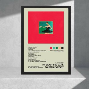 Cuadro Decorativo Kanye West, My Beautiful Dark 03, A3 30x40