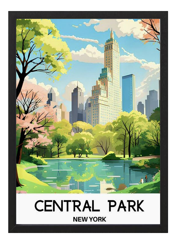 Cuadro Urbano Ciudades Central Park, New York - A3 30x40