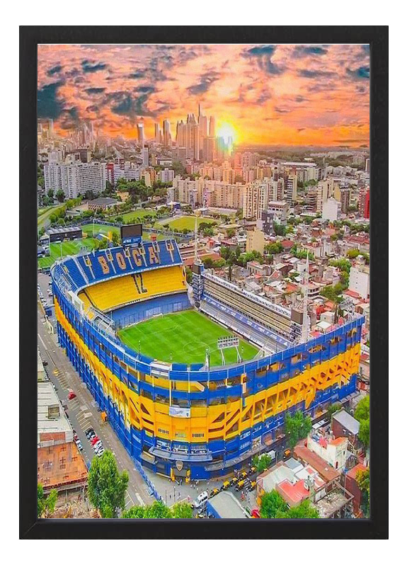 Cuadro Boca Juniors La Bombonera 01 - Tamaño A3 30x40 Cm