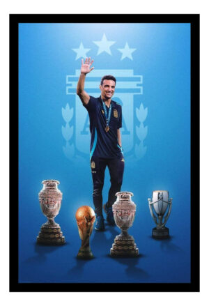 Cuadro Decorativo Futbol - Lionel Scaloni 06 - A3 30x40 Cm