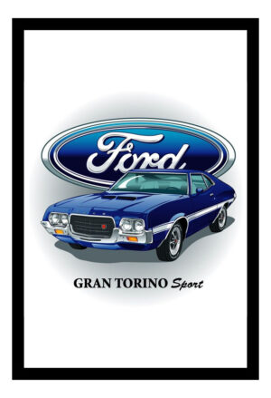 Cuadro Decorativo Automovilismo - Ford 12 - A3 30x40 Cm