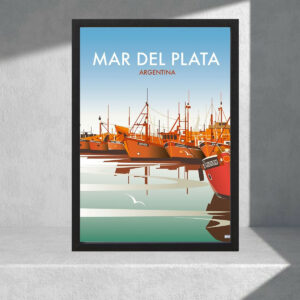 Cuadro Decorativo Paisajes - Mar Del Plata - A3 30x40 Cm