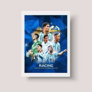 Cuadro Racing Campeón Sudamericana 2024 Modelo 01 - A3 30x40