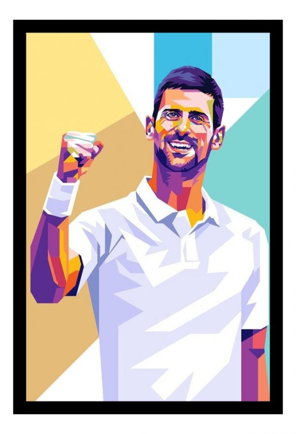 Cuadro Decorativo Tenis - Djokovic 02 - A3 30x40 Cm