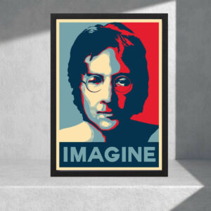 Cuadro Decorativo Jhon Lennon - Imagine - Tamaño A3 30x40
