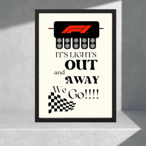 Cuadro Decorativo Formula 1 Modelo 01 - Tamaño A3 30x40 Cm