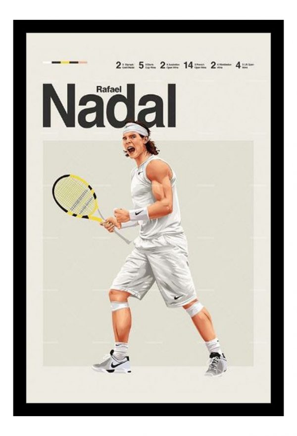 Cuadro Decorativo Tenis - Nadal 02 - A3 30x40 Cm