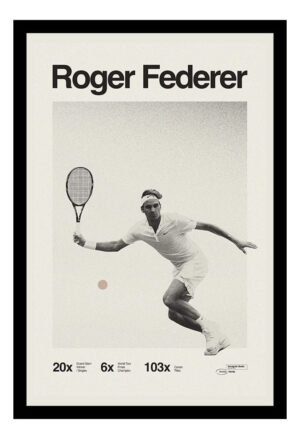 Cuadro Decorativo Tenis - Federer 09 - A3 30x40 Cm