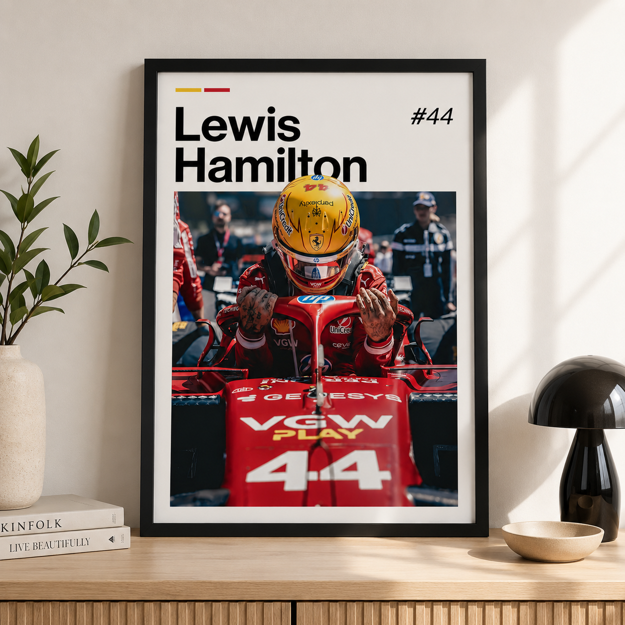 Cuadro Decorativo F1 - Lewis Hamilton 01 - A3 30x40 Cm