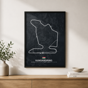 Cuadro F1 - Circuito Hungaroring Gp Hungria - A3 30x40 cm