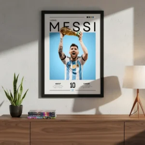 Cuadro Decorativo Lionel Messi 07 - Tamaño A3 30x40 Cm