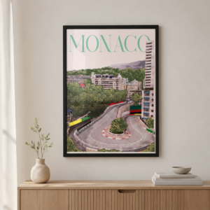 Cuadro F1- Poster Circuito Monaco - A3 30x40 cm