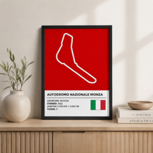 Cuadro Circuito Formula 1 - Monza Italia - A3 30x40 Cm