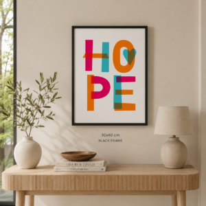 Cuadro Ilustración Arte Abstracto Motivacional Hope A3 30x40