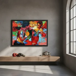 Cuadro Pintura Rocky Balboa Vs Apollo Creed - A3 30x40
